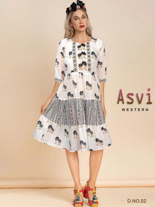 Asvi Arya Mirror Thread Work Muslin Tunic Style Kurti Wholesale Price In Surat